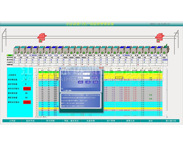 吉安全自动龙门生产线监控管理系统